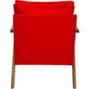Ver imagem 4 de Kit 2 Poltronas Decorativa para Sala Shine Suede Cores Pé Castanho - Vermelho, Suede
