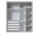 Ver imagem 3 de Roupeiro 04 Ptas Tutto New Laqueado Matic Branco Soft 70097 Quarto Bebe