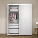 Ver imagem 2 de Roupeiro 04 Ptas Tutto New Laqueado Matic Branco Soft 70097 Quarto Bebe