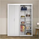 Ver imagem 1 de Roupeiro 04 Ptas Tutto New Laqueado Matic Branco Soft 70097 Quarto Bebe