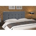 Ver imagem 7 de Cabeceira Box Casal Estofada 1,40 e Recamier Banco Dacar Cinza