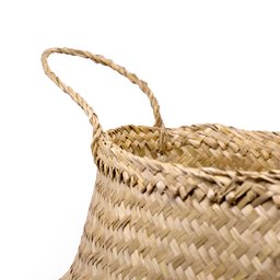 Cesto de Fibra Natural Decorativa 2 em 1 31x32x 35cm - D'Rossi - 5
