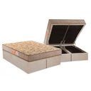 Ver imagem 1 de Conjunto Box Baú Queen: Colchão Espuma Paropas D33 Pasquale Wave Clean + Base Crc Suede Clean (