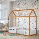 Ver imagem 1 de Cama Infantil Liv Matic Cor Branco Soft/Freijó