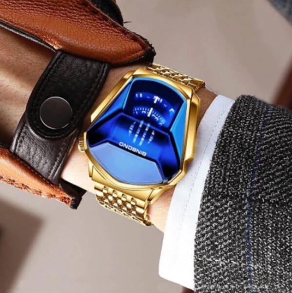 Relógio Lançamento 2022 de Luxo Exclusivo Dourado Masculino - 3
