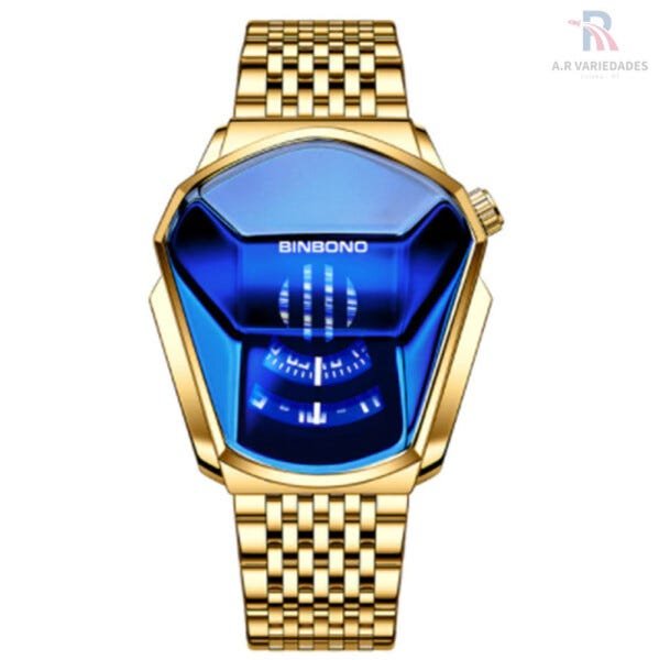 Relógio Lançamento 2022 de Luxo Exclusivo Dourado Masculino - 2