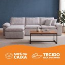 Ver imagem 2 de Sofá Modular Sofá Cloud 3 Lugares 303cm Cinza Linho Zidi
