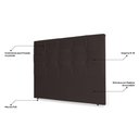 Ver imagem 3 de Cabeceira Estofada Box Queen Size 160cm Marrom Cacau