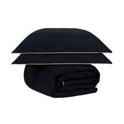 Duvet capa de edredom King Preto 200 fios - Naturalle - 1