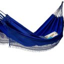 Ver imagem 3 de Rede de Descanso Dormir Sol a Sol Antialergica Azul Royal Casal Brim