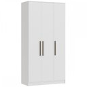 Ver imagem 4 de Quarto Completo Solteiro 8 Portas Modulado Urban Branco - Móveis Castro