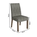 Ver imagem 7 de Conjunto Sala de Jantar Mesa Tampo de Madeira 4 Cadeiras Madesa Rustic-preto-silver
