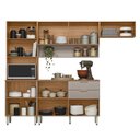 Ver imagem 3 de Cozinha Compacta Alba 8 Portas Amêndola Touch/nude Prime Tx e Balcão 120cm com Tampo Mdp - Demó