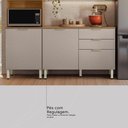 Ver imagem 6 de Cozinha Compacta Alba 8 Portas Amêndola Touch/nude Prime Tx e Balcão 120cm com Tampo Mdp - Demó