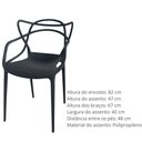 Ver imagem 5 de Kit com 8 Cadeiras Allegra Ana Maria Masters Jantar Cozinha Jardim Empilhável Preta