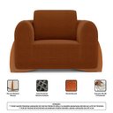 Ver imagem 5 de Kit 02 Poltronas e 01 Sofá Bloom 220cm 03 Lugares com Pés de Madeira Bouclê Terracota - Desk