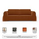 Ver imagem 6 de Kit 02 Poltronas e 01 Sofá Bloom 220cm 03 Lugares com Pés de Madeira Bouclê Terracota - Desk