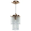 Ver imagem 5 de Kit 1 Lustre Cristal Acr Dream + 2 Pendentes Spark Cobre