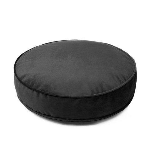 Futton Turco Redondo Veludo Paris Ø45cm Preto