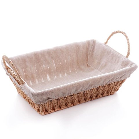 Kit 10 Cestas para Servir Porções Restaurantes 29x19x12cm Pães Forro Tecido Wolff Frutas Decora