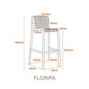 Ver imagem 3 de Banqueta Externa Gourmet 50cm X 74,5cm Polipropileno 4 Un Cor:preto