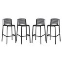 Ver imagem 2 de Banqueta Externa Gourmet 50cm X 74,5cm Polipropileno 4 Un Cor:preto