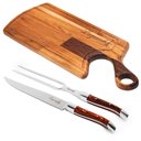 Ver imagem 1 de Kit Tábua de Carne com Conjunto de Faca e Garfo Original Laguiole La Premium Laguiole La Tour