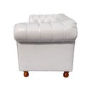 Ver imagem 3 de Namoradeira Luiz XV Chesterfield Capitone Corano Branco