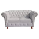 Ver imagem 2 de Namoradeira Luiz XV Chesterfield Capitone Corano Branco