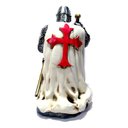 Ver imagem 3 de Cavaleiro Medieval Templario Ajoelhado 00067 Prateado