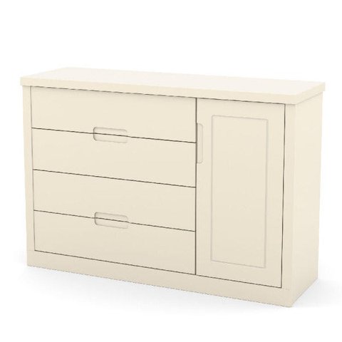 Cômoda Tutto New 4 Gavetas 1 Porta Matic Off White