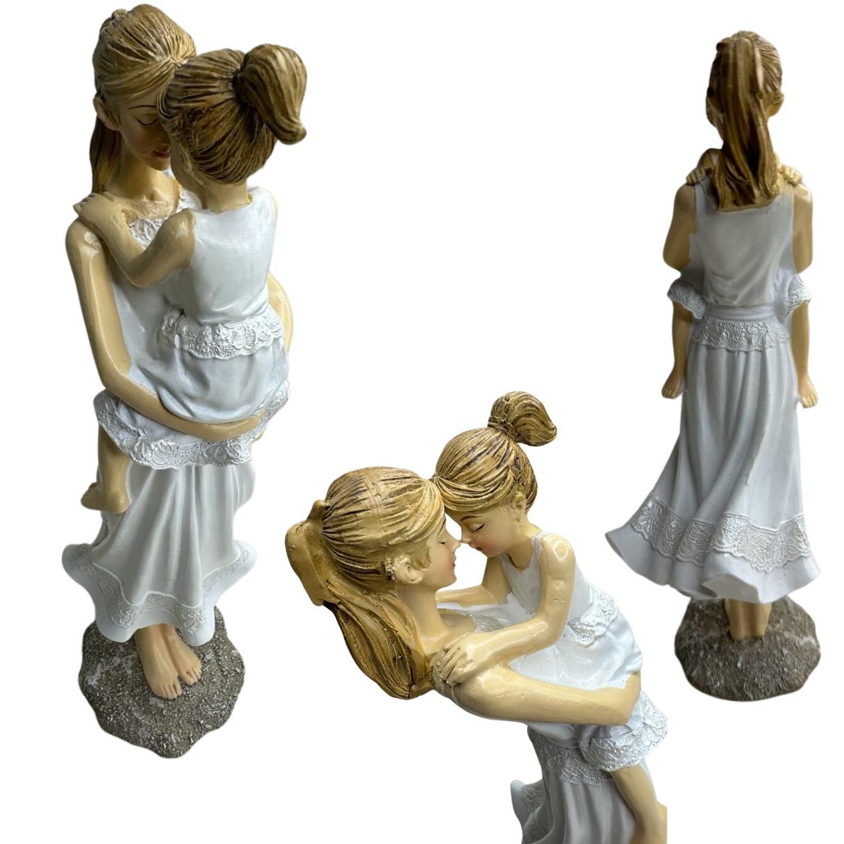 Estatua Escultura Amor Mãe e Filha Dia Das Mães Decoração Luxo Espressione Escultura Mãe Filha, Esta