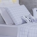 Ver imagem 3 de Fronha Avulsa 100% Algodão Percal 200 Fios Infantil 50x70cm:grid Branco
