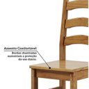 Ver mais imagens de Conjunto com Mesa de Jantar 160cm Retangular e 6 Cadeiras 100% Madeira Maciça Napoli Espresso Móveis Marrom/Nogueira