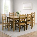 Ver imagem 1 de Conjunto com Mesa de Jantar 160cm Retangular e 6 Cadeiras 100% Madeira Maciça Napoli Espresso Móveis Marrom/Nogueira