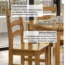Ver imagem 5 de Conjunto com Mesa de Jantar 160cm Retangular e 6 Cadeiras 100% Madeira Maciça Napoli Espresso Móveis Marrom/Nogueira