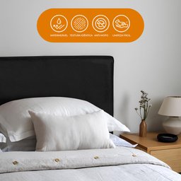 Adesivo Revestimento Moveis Parede Couro Preto 50 X 137cm - 4