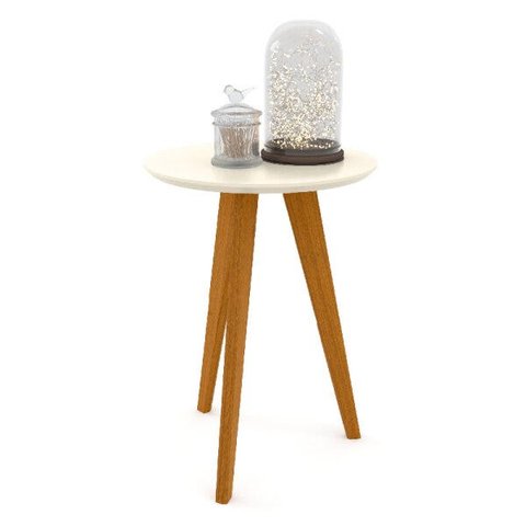 Mesa Lateral Liv Matic Cor Off White/Eco Wood