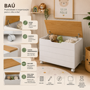 Ver imagem 3 de Baú Infantil Toy Matic Cor Branco Soft/Freijó