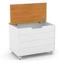 Ver imagem 4 de Baú Infantil Toy Matic Cor Branco Soft/Freijó