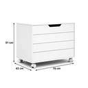 Ver imagem 6 de Baú Infantil Toy Matic Cor Branco Soft/Freijó