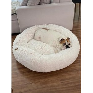 Cama Nuvem Luxo XG 100x100:Branco com Salmão