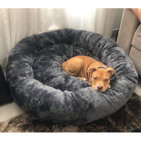 Cama Nuvem G 70x70:Cinza Escuro Pelúcia