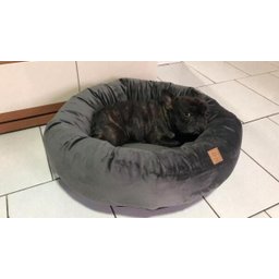 Cama Nuvem G 70x70:Cinza Escuro Veludo - 3