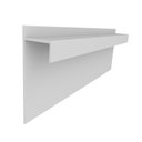 Ver imagem 1 de Rodapé Invertido Modelo J com Nicho para Led Alumínio Branco Fosco, 5cm 3m