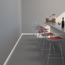 Ver imagem 2 de Rodapé Invertido Modelo J com Nicho para Led Alumínio Branco Fosco, 5cm 3m