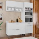 Ver imagem 1 de Armário de Cozinha com Tampo Cp02 160cm Pérola Branco Z34 - Mpozenato