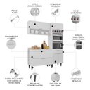 Ver imagem 3 de Armário de Cozinha com Tampo Cp02 160cm Pérola Branco Z34 - Mpozenato