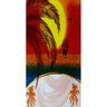 Toalha de Praia Margex Microfibra Estampada Fim de Tarde Amarelo - 1