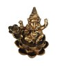 Combo Incensário Cascata Ganesha Flor de Lótus 10cm + Incenso Cone Canela Mandala de Luz Artesanal - 6